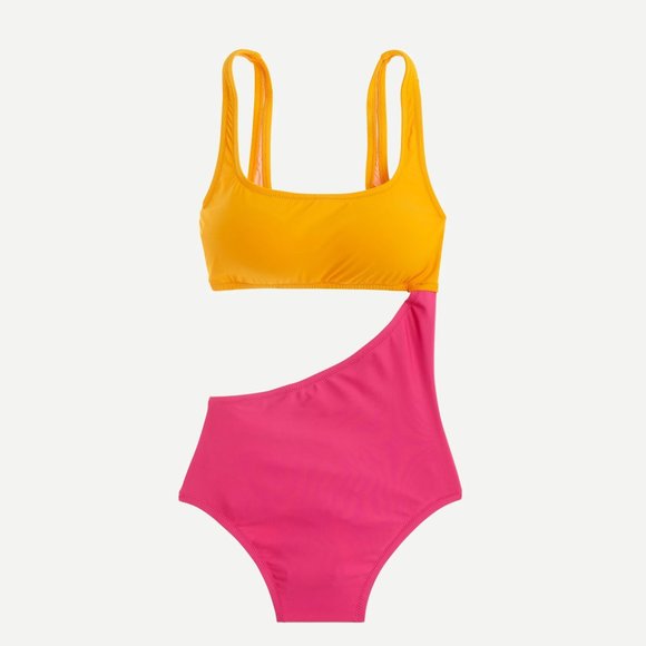 J. Crew Other - J Crew Cutout One-piece Swimsuit in Colorblock